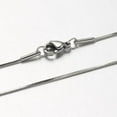 thumbnail image 2 of 1 pc 1Pcs 304 Stainless Steel Snake Chains Necklaces 0.9mm Minimalist Chain Necklace Choker with Lobster Claw Clasps for Men Women Personalized Jewelry Stainless Steel Color 17.7 inch, 2 of 2