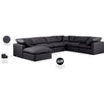 thumbnail image 2 of Meridian Furniture Indulge 140" Black Vegan Leather U-Shaped Modular Sectional, 2 of 10