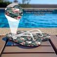 thumbnail image 3 of Chririnla Hibiscus Flowers Skull Print Flip Flops for Women Non-Slip Casual Arch Support Bathroom Shower Shoes Quick Dry Slip On Lightweight Flats for Walking Beach, 3 of 7