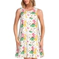 thumbnail image 1 of Balery Cute Baby Dinosaurs Vestidos de verano para mujer con estampado: vestido holgado sin mangas, vestido playero informal y cómodo para días calurosos., 1 of 7
