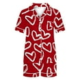 thumbnail image 3 of Censtreet Womens Button Down Pajamas Set Short Sleeve Sleepwear Shorts Soft Pj Lounge Set S-XXL, 3 of 5