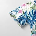 thumbnail image 4 of Stamzod Boys Button Down Shirt Short Sleeve Hawaiian Shirt Fashion Tropical Printing Summer Kids Clothes Casual Loose Vacation Beach Shirt with Pocket White B 10 Years, 4 of 7