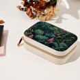 thumbnail image 7 of Tropical Plants Velvet Portable Jewelry Box with Removable Compartment - Necklace, Earring, and Travel Organizer - Gift, 7 of 7