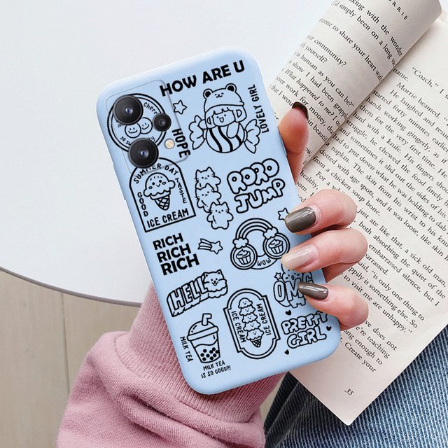 Case For Realme 9 4G 9 Pro Plus Cute Heart Flower Back Cover Soft Silicone Matte Protective Funda For OPPO Realme 9 Pro+ Bags