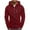 Wine, variant on Lilgiuy Men Fitness Hooded Sweatshirts Fashion Solid Color Loose Long Sleeve Full Zip Jacket Coat for Basketball Football