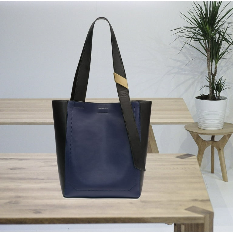 Calvin Klein Karsyn Small Handbag Tote Black Plum
