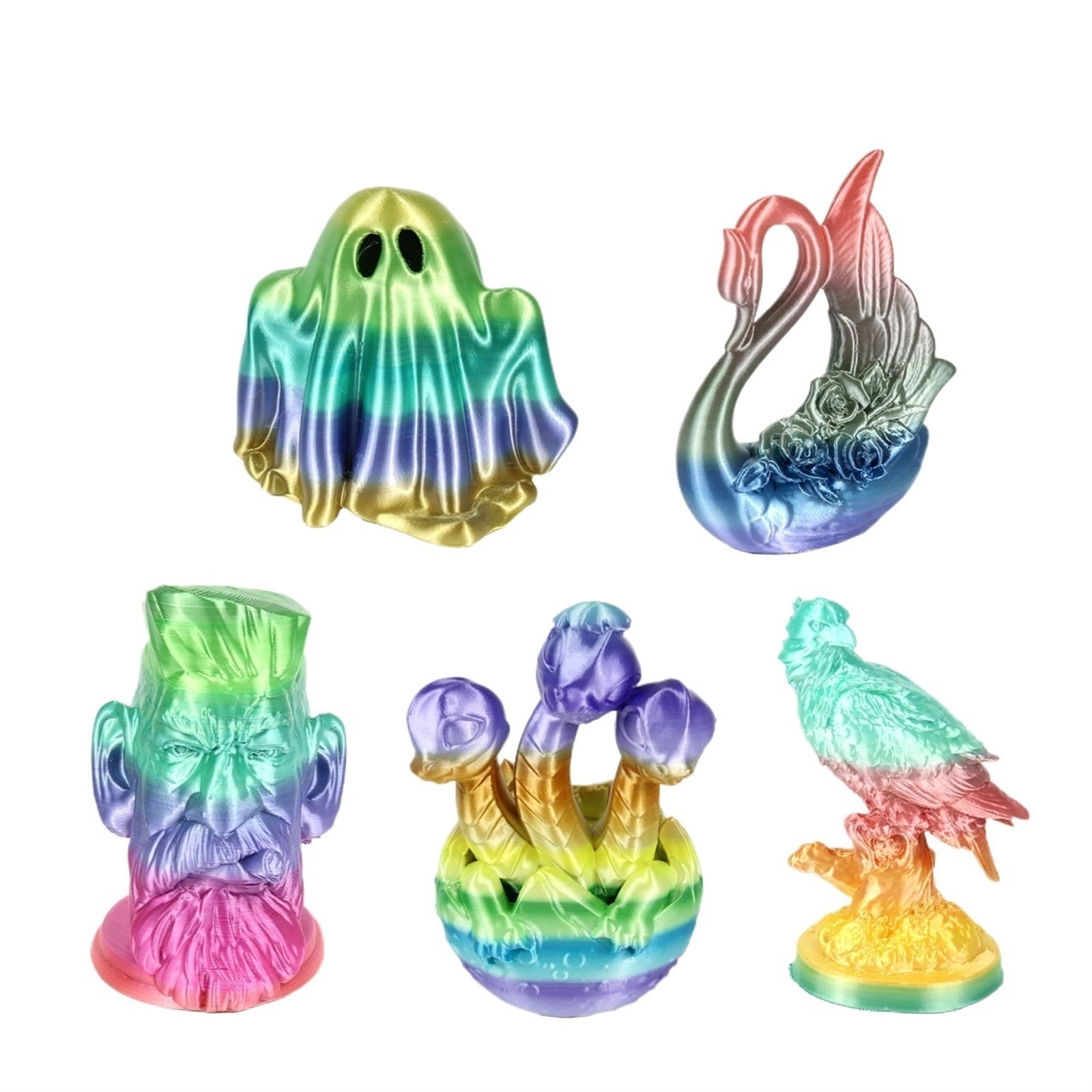 3D Printer Filament Silk Multicolor Gradually Changing Color PLA Filament 1Kg Spool for 3D Printing