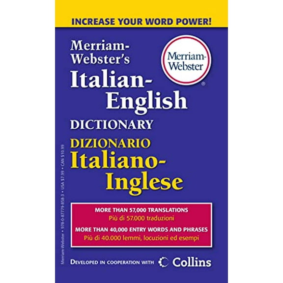 Pre-Owned Merriam-Webster's Italian-English Dictionary (Mass Market Paperback) 0877798583 9780877798583