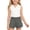 Army Green, variant on Girls 2-Piece Coffee Summer Outfit Kids Ribbed Tank Top and High Waisted Shorts with Pockets,Size 3-6Months