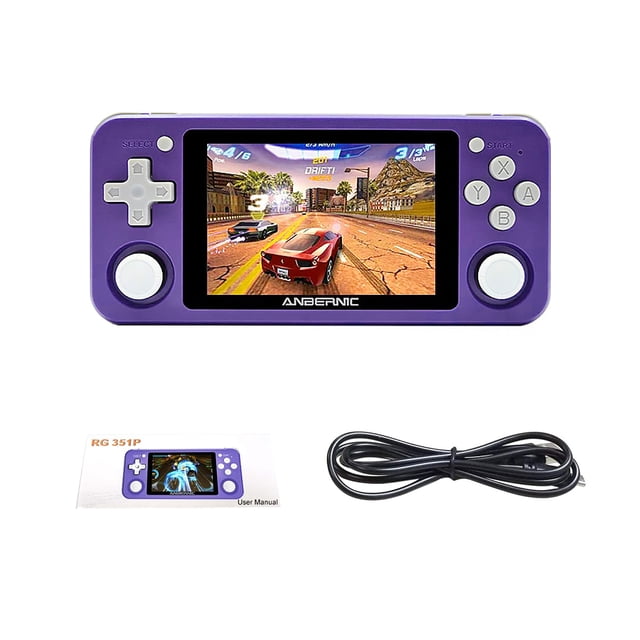 Consola de juegos portátil GBA GBC NDS Consola de juegos retro recargable con pantalla IPS de 3,5 pulgadas, púrpura sidaley EL000612-02B