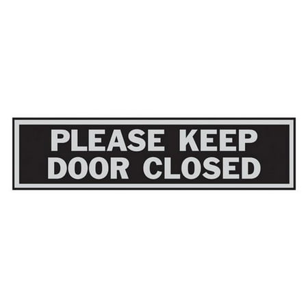 Hy Ko 444 2 X 8 In Please Keep Door Closed Aluminum Sign Pack