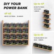 GreenOE 12V 100Ah LiFePO4 Battery Group 31 with Built-in 100A BMS, 15000 Deep Cycles Rechargeable Lithium Battery Prefect for Solar System, Rvs, Marine, Vans, Trailer, Backup (2 Units)
