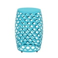 thumbnail image 3 of Abble Iron Geometric Side Table, Teal, 3 of 4