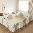 thumbnail image 2 of Loartee Baby Play Mat for Floor - 59" x 59" Non-Slip Coral Velvet Memory Foam Nursery Crawling 1.18" Thick Rug for Babies, Toddlers, Infants, Kids, Beige, 2 of 8
