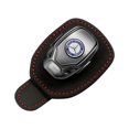 thumbnail image 1 of Soporte para gafas para coche, 9,5 x 5,3 cm (Benz), colgador de gafas de cuero para visera de coche y clip para tarjeta de entrada, 1 of 3