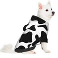 thumbnail image 2 of Fotbe Cow Print Black White Sudadera con Estampado para Perros Pequeños – Suéter con Capucha para Mascotas, Tela Suave de Forro Polar con Bolsillo-XX-Large, 2 of 7
