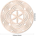 thumbnail image 2 of Escultura de madera de 12 pulgadas con diseño de flor de toro, geometría sagrada, para decoración del hogar, cortada con láser, para colgar en la pared, 2 of 7