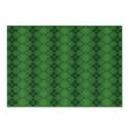 thumbnail image 1 of Irish Cutting Board, Antique Tartan Inspired Symmetrical Checkered Diamond Line Plaid Fashion, Decorative Tempered Glass Cutting and Serving Board, Small Size, Green Dark Green Yellow, by Ambesonne, 1 of 1
