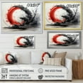 thumbnail image 4 of Designart "Enso Enlightenment Red and Black Buddhist Art" Spiritual Floater Framed Wall Art Print, 4 of 7