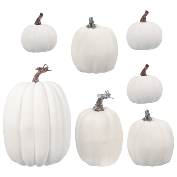 FONDOTIN Design White Foam 7Pcs 21X15Cm Pumpkin Model Decor