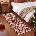 thumbnail image 4 of 1/2/3pcs Leopard Print Pink Wave Non-Slip Mat Set - Soft Flannel Floor Mats with Pink & Leopard Design, Washable Rugs, Bathroom, Laundry Room - Water-Absorbing /Outdoor ing (), 4 of 13
