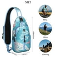 thumbnail image 5 of Crossbody Sling Backpack for Women Men Cute Ocean Life Turtle Shoulder Sling Crossbody Casual Chest Bag for Travel Sports Running Hiking, 5 of 6