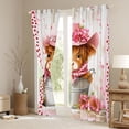 thumbnail image 3 of Homewish Teenagers Floral Animal Highland Cow Black Out Curtains,Western Cowgirl Curtains Pack of 2 (42x63 Each),Leopard Print Boots Hat Bedroom Curtains,Vinatge Cabin Breathable Home Decor, 3 of 6