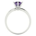 thumbnail image 4 of 1 ct Round Cut Simulated Alexandrite Solitaire 18K White Gold Womens Engagement Ring, 4 of 5