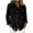 Black, variant on Women's Boyfriend Fit Utility Shirt Jacket – Solid Color Casual Top with Lapel Collar & Pockets, Long Sleeve Button Up Open Front, Oversized Workwear Chic Layer for Fall