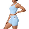 thumbnail image 3 of MuXiKeJi Clothes 2 Pieces Workout Sets for Women,Seamless Athletic Short with Double Layer Sports Bra,Gym Matching Outfits, 3 of 8