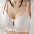 thumbnail image 2 of Elainilye Fashion Breast Feeding Bras for Women Gathering Bra Pregnant Underwear During Pregnancy Front Closure Bra Everyday Bras,Pink, 2 of 3