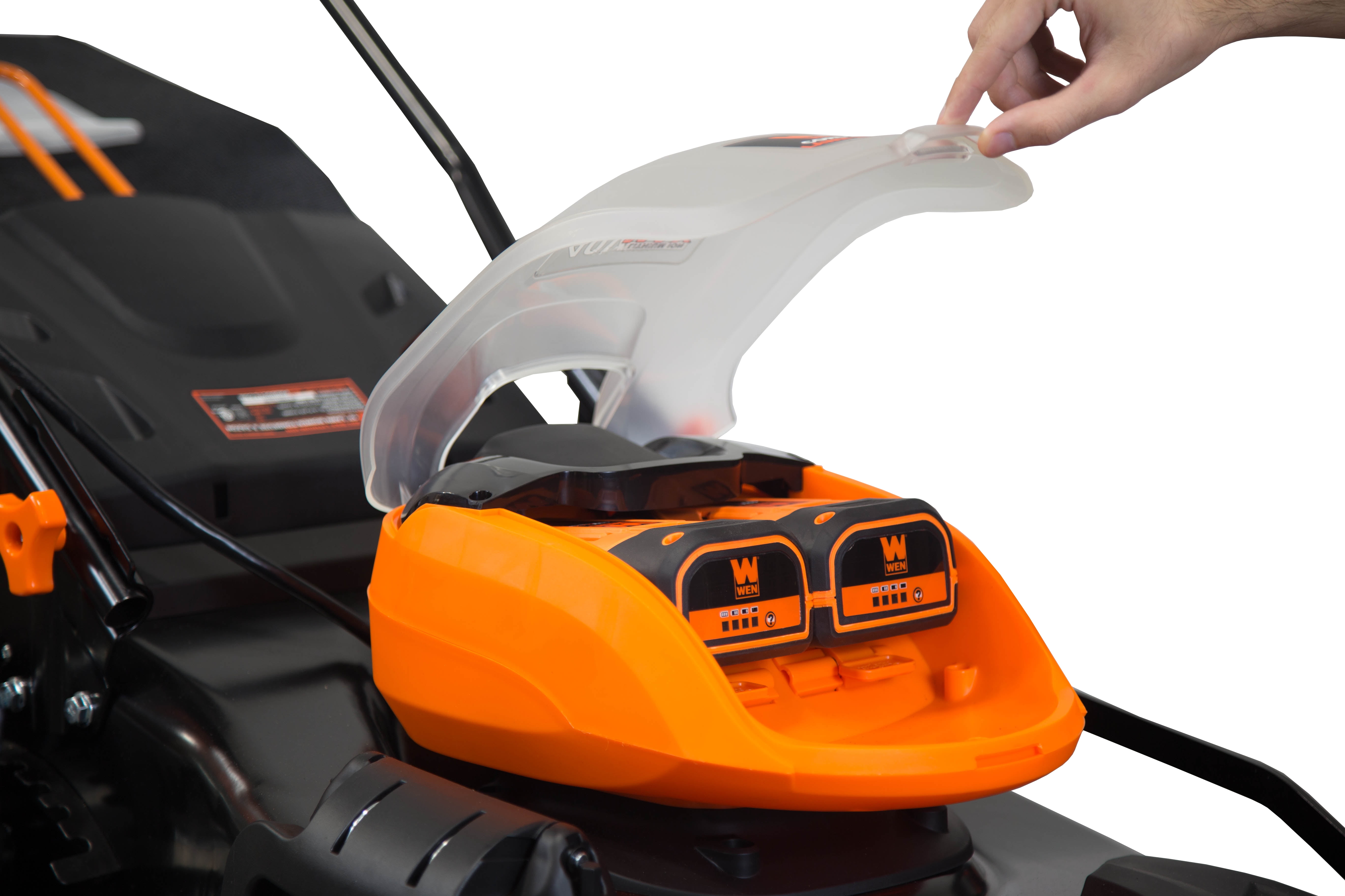 WEN 40V Max Lithium Ion 19-Inch Cordless 3-in-1 Lawn Mower with Two Batteries, 16-Gallon Bag and Charger