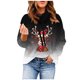 thumbnail image 1 of Sudadera Navideña Para Mujer Sudaderas Con Cuello Vuelto Camiseta Suelta Blusa de Manga Larga Tops Casuales Odeerbi ODB197834, 1 of 4