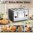 thumbnail image 2 of SEEDEEM Tostadora de 4 Rebanadas, Tostadora de Pan Inoxidable Pantalla LCD Colorida, 7 Configuraciones de Sombra de Pan, Tostadora con Ranuras de 1.5 '' de Ancho con Funciones de Bagel/Descongelar/Rec, 2 of 5