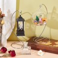 thumbnail image 4 of 2 pc Iron Wire Ornament Display Stand Air Plant Holder Terrarium Hanger Semi-circle Platinum 104x135x227mm, 4 of 6