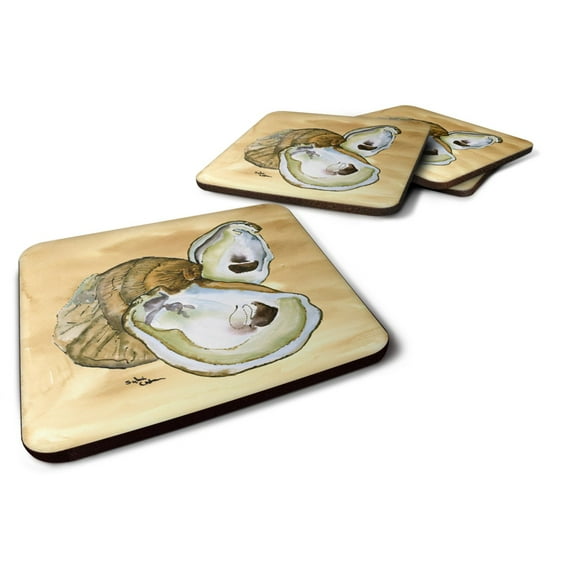 Carolines Treasures 8160FC Oyster Foam Coaster Set of 4 3 1/2 x 3 1/2 multicolor