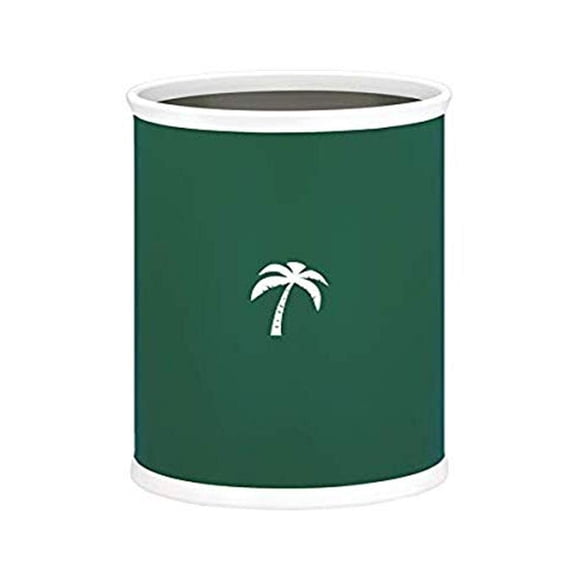 Kasualware Papelera Ovalada De 14 Pulgadas, 13 Cuartos De Galón. Palmera