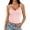 1PC Pink Tops, variant on HAYIMI Women Lady V Neck Lace Patchwork Tank Tops With Straps Summer Solid Color Sleeveless Versatile Camisole
