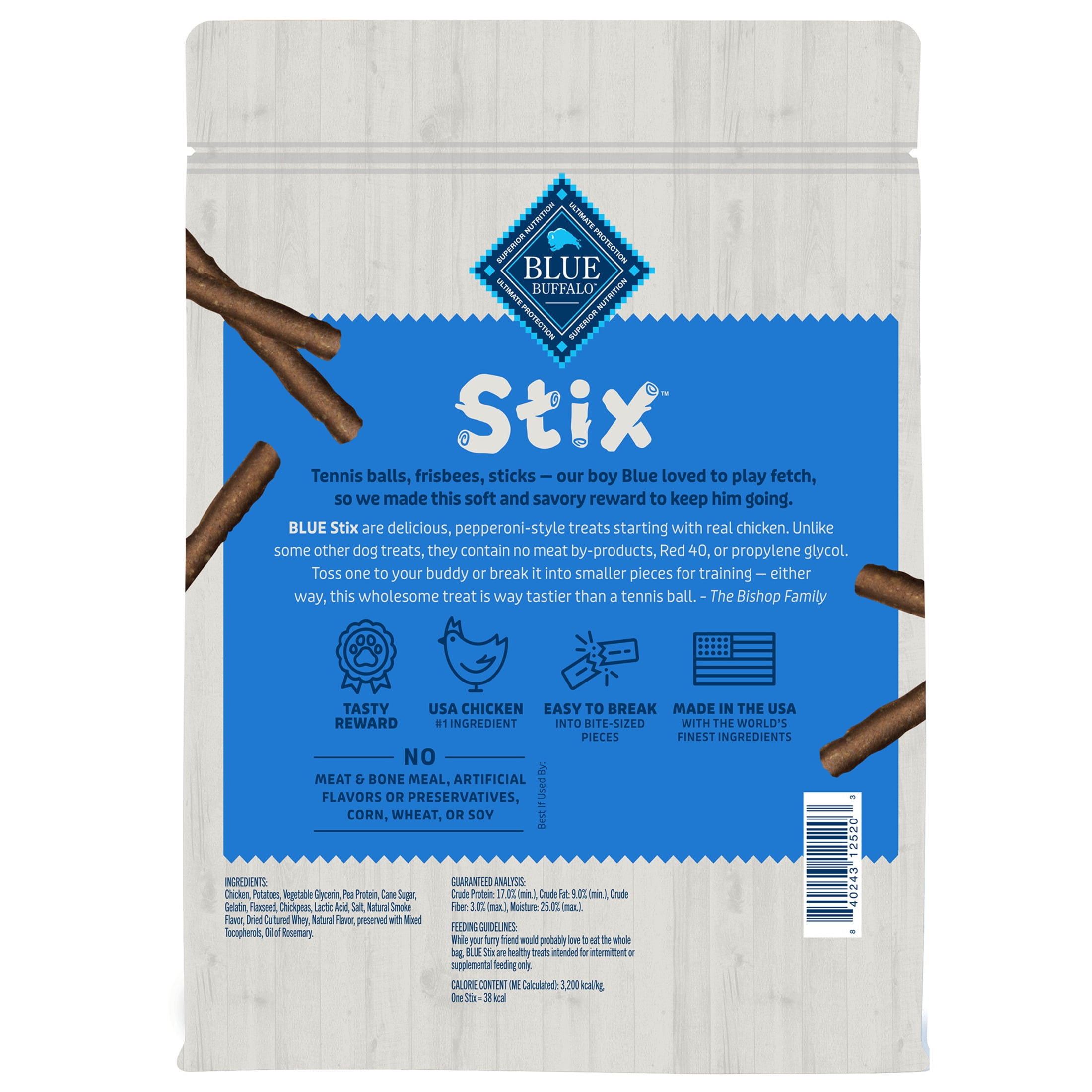 Blue Buffalo Stix Pepperoni-style Dog Treats, Chicken Recipe, 24-oz. Bag