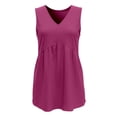 thumbnail image 4 of Wovix Womens Tank Tops Flowy Peplum Camisole Dressy Sleeveless V Neck Loose Comfy Tops RD1 XL, 4 of 5