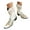 White, variant on Cowboy Boots for Women Embroidered Chunky Low Heels Pull On Wide Mid Calf Colorful Western Booties