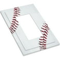 thumbnail image 3 of Nadoabtm Decorative Outlet Covers Baseball Pattern Wall Plate 1 Gang Single Rocker Light Switch Cover Plate Wall Plates GFCI Faceplate for Bedroom Bathroom Decor, 3 of 8