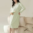 thumbnail image 4 of WUANDIXFA Robe de Maternité Modèle d'Automne Robe de Maternité Chemise de Nuit d'Allaitement d'Été Ceinture Fine Coussinet Pyjama pour Femme Enceinte Vert Pâle,m, 4 of 5