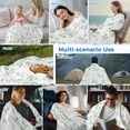 thumbnail image 5 of Green Horse Cooling Blanket, Lightweight Breathable Summer Throw Blanket with Double Sided Cold Effect, Watercolor Vintage Animals Picnic Beach Blankets Bed Sheet for Hot Sleepers 40"x60", 5 of 8