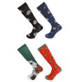 thumbnail image 1 of Toystoory 4 pares de calcetines navideños para hombres y mujeres, calcetines de pantorrilla, calcetines atléticos para correr Kits de decoración para fiestas L/XL Toystoory HA046181-02, 1 of 6