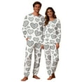 thumbnail image 6 of Lorytime Couple Pajamas Matching Sets Valentines Day Heart Long Sleeve Crewneck Tops with Pockets Pants Men Homewear, 6 of 8