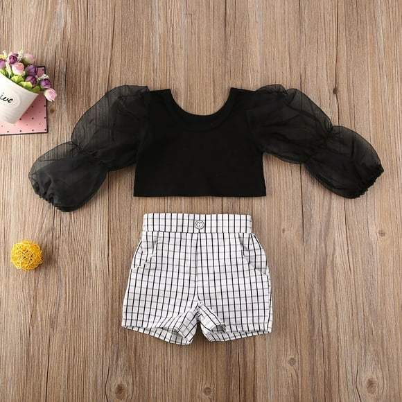 Tenue pour Tout-Petit Fille T-Shirt Hauts + Shorts Ensemble de Vêtements pour Enfants