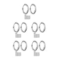 thumbnail image 3 of Qarigey Pendientes pequeños de aro de plata Diseño único Durabilidad de acero inoxidable Regalos de cartílago de moda Accesorios de Type8 NO8, 3 of 6