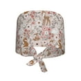 thumbnail image 6 of Scrub Caps Women Men - Autumn Floral Deer Soft Comfy Waterproof Adjustable Working Cap Scrub Hats Surgical Caps for Women Men With Sweatband, Nurse Caps for Women Men, 6 of 6