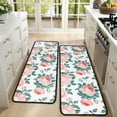 thumbnail image 4 of Kitchen Rugs Sets Of 2,Pioneer Flower Floral Print Pattern Anti Fatigue Kitchen Mat Rugs Non Slip Washable,Decorative Kitchen Floor Mats for Kitchen,Sink,Laundry,17"x47"+17"x47", 4 of 5